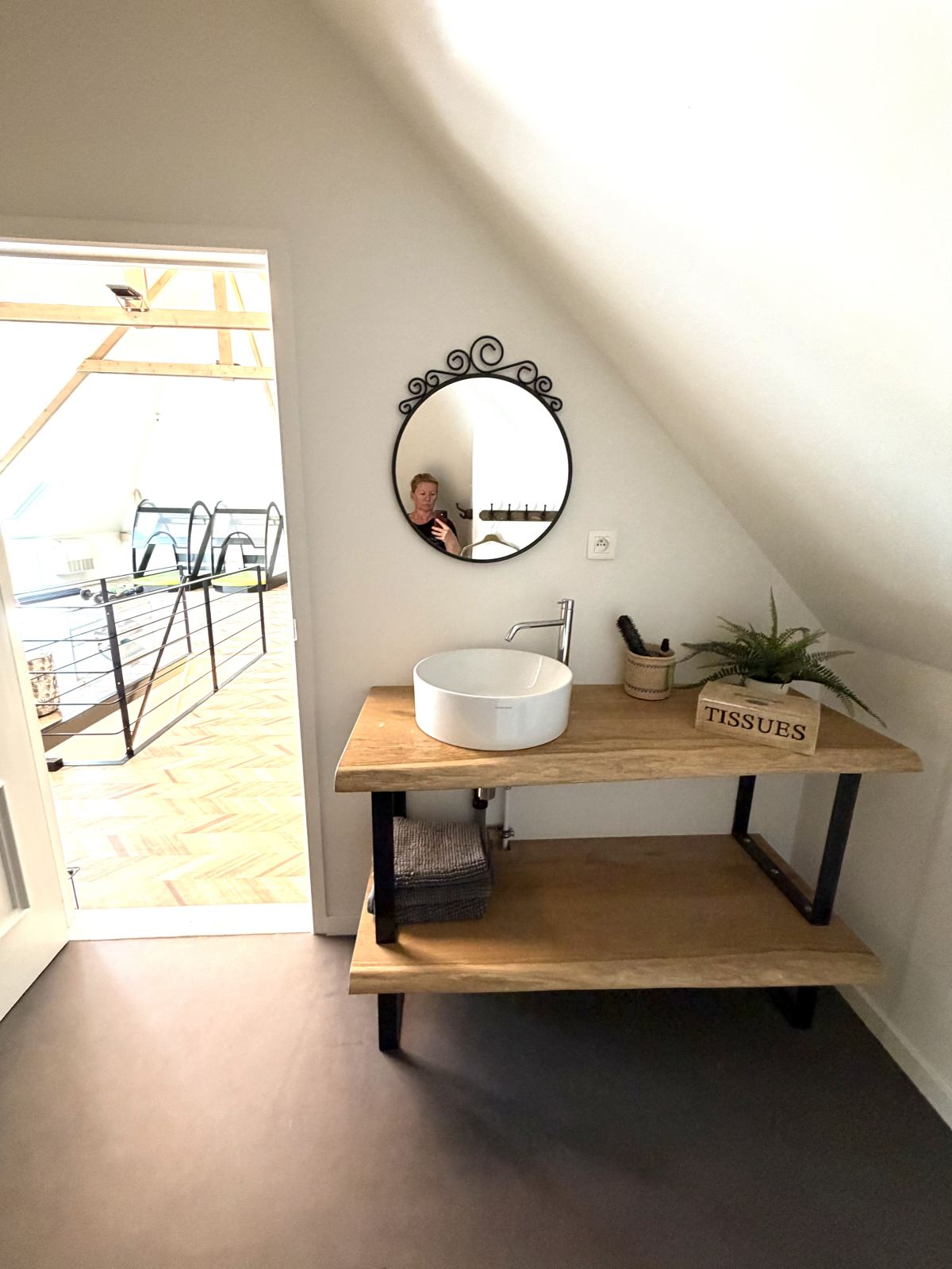 Badkamer op de zolderverdieping